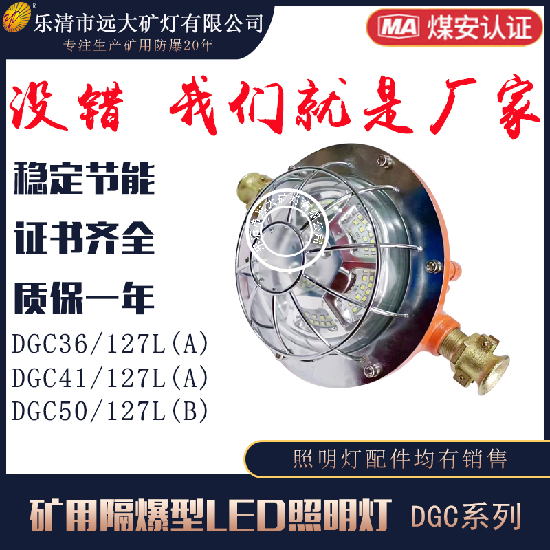 厂家直销DGC41/127L(A)矿用隔爆型LED照明灯 41W照明灯铸钢材质