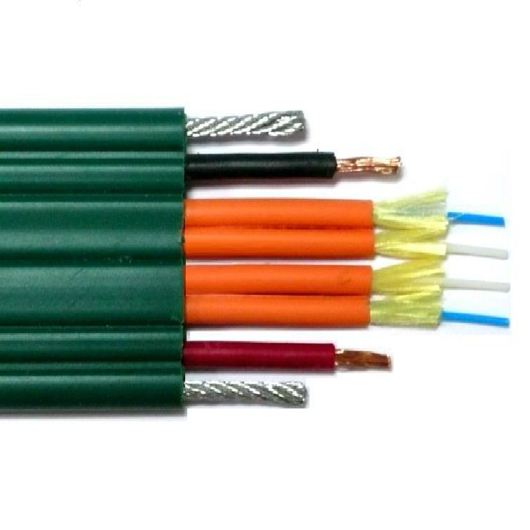 ＴＶＶＢ-4A带电源单模随行扁光纤电缆钢带随行电缆