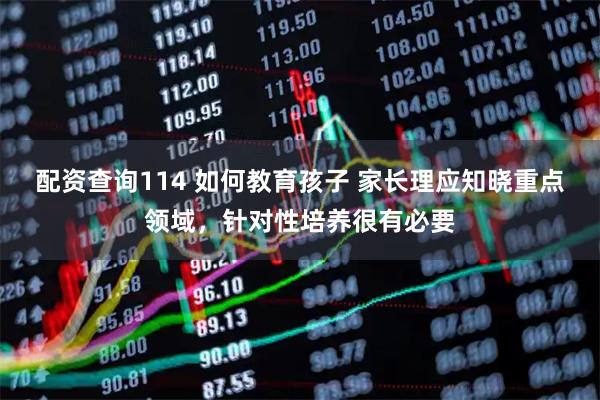 配资查询114 如何教育孩子 家长理应知晓重点领域，针对性培养很有必要